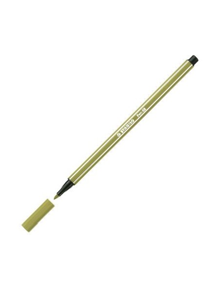 C 10 ROTULADOR STABILO PEN 68 VERDE TIERRA Nº63 PUNTA 10MM